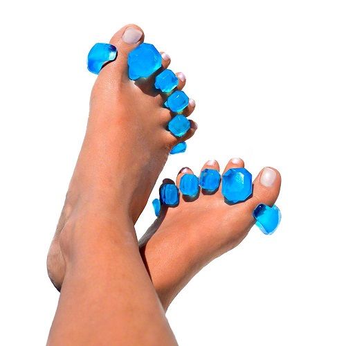 YogaToes Gems - Gel Toe Stretcher & Separator on Feet