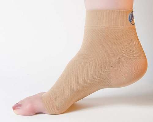 Wearing compression foot sleeve