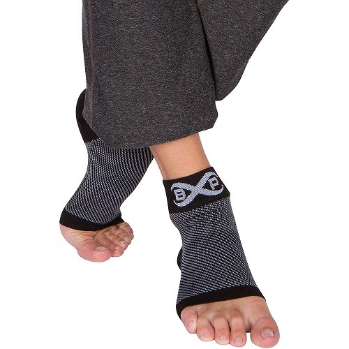 wearing Premium Ankle Support Foot Compression Sleeves