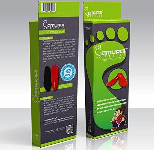 Orthotics For Flat Feet by Samurai Insoles package